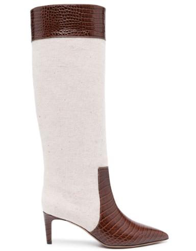 Crocodile Pattern Effect High Heel Boots