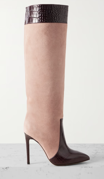 Crocodile Pattern Effect High Heel Boots