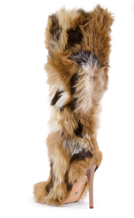 "Upsetter" Furry High Heel Stiletto Boots Inspired By Azalea Wang