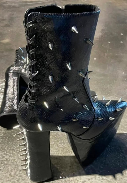 Spike Platform High Heel Boots