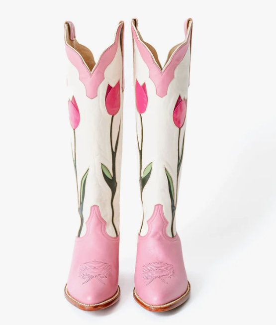 Tulip Cowgirl Block Heel Boots