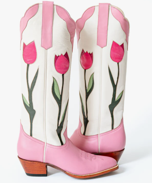 Tulip Cowgirl Block Heel Boots