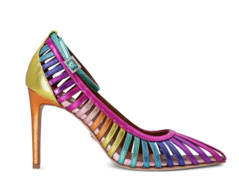 Colorful Striped Pumps Inspired by Kurt Geiger