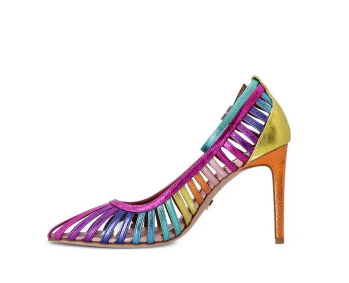 Colorful Striped Pumps Inspired by Kurt Geiger