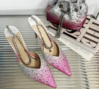 Crystals Embellished Pumps Inspired by Jimmy Choo