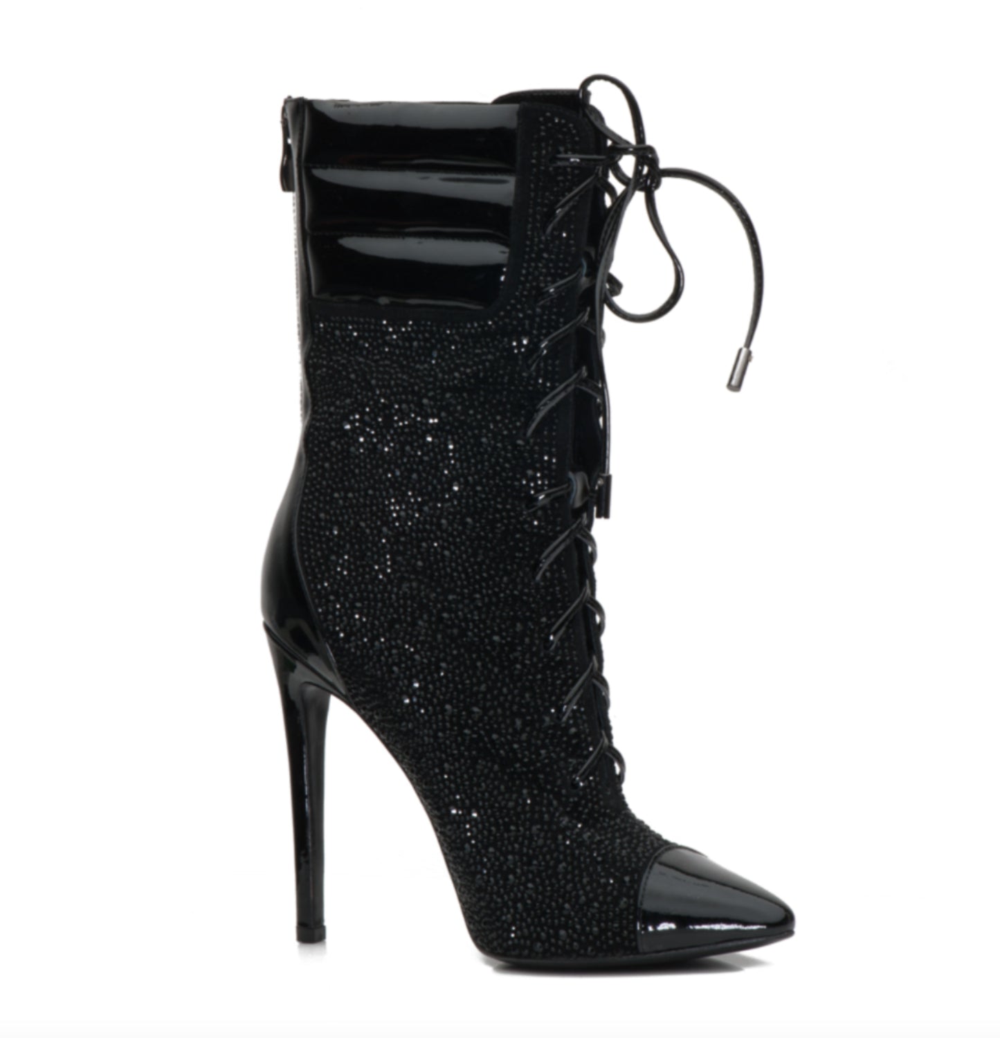 Black Crystal High Heel Stiletto Boots Inspired By Jennifer LE