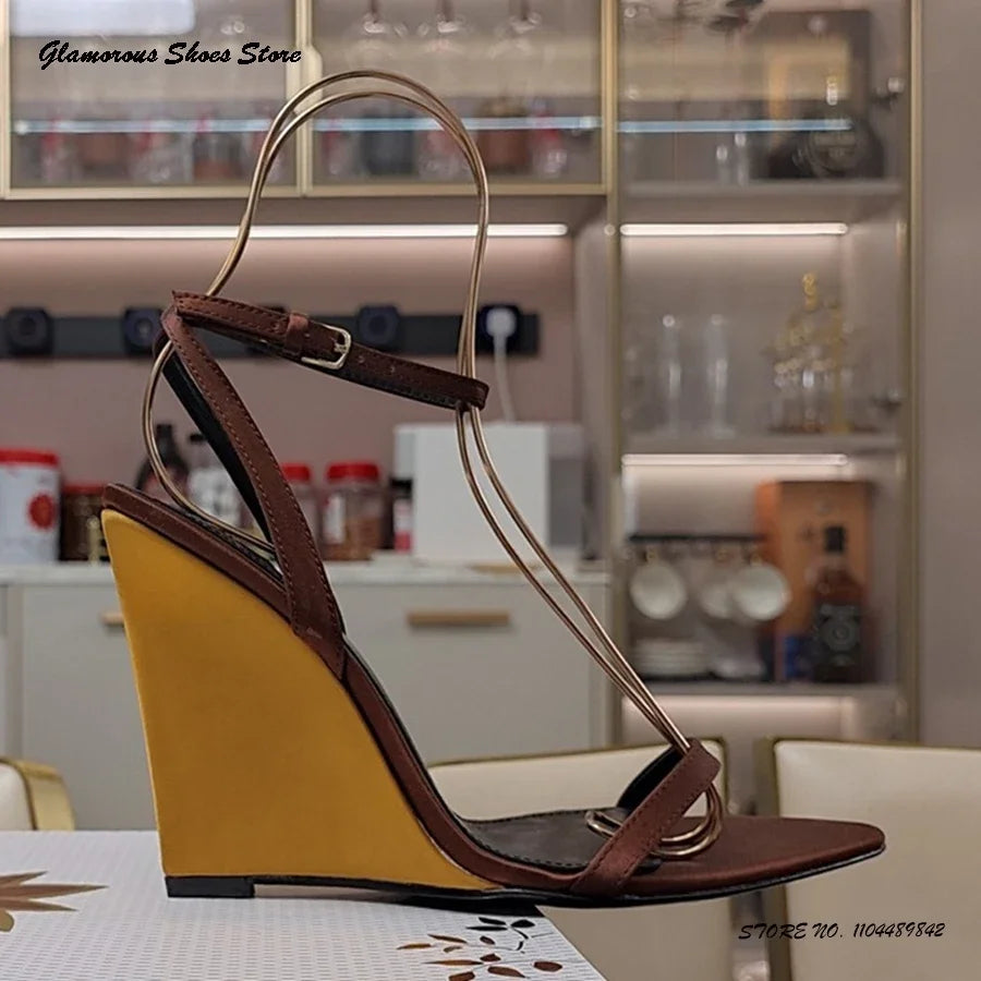 "Salomé" Wedge Sandals Inspired By Saint Laurent