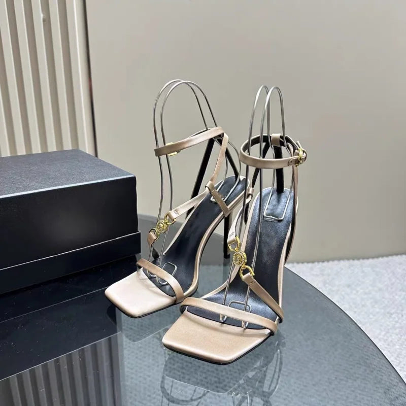 Crystal "Medusa 95" High Heel Sandals Inspired By Versace