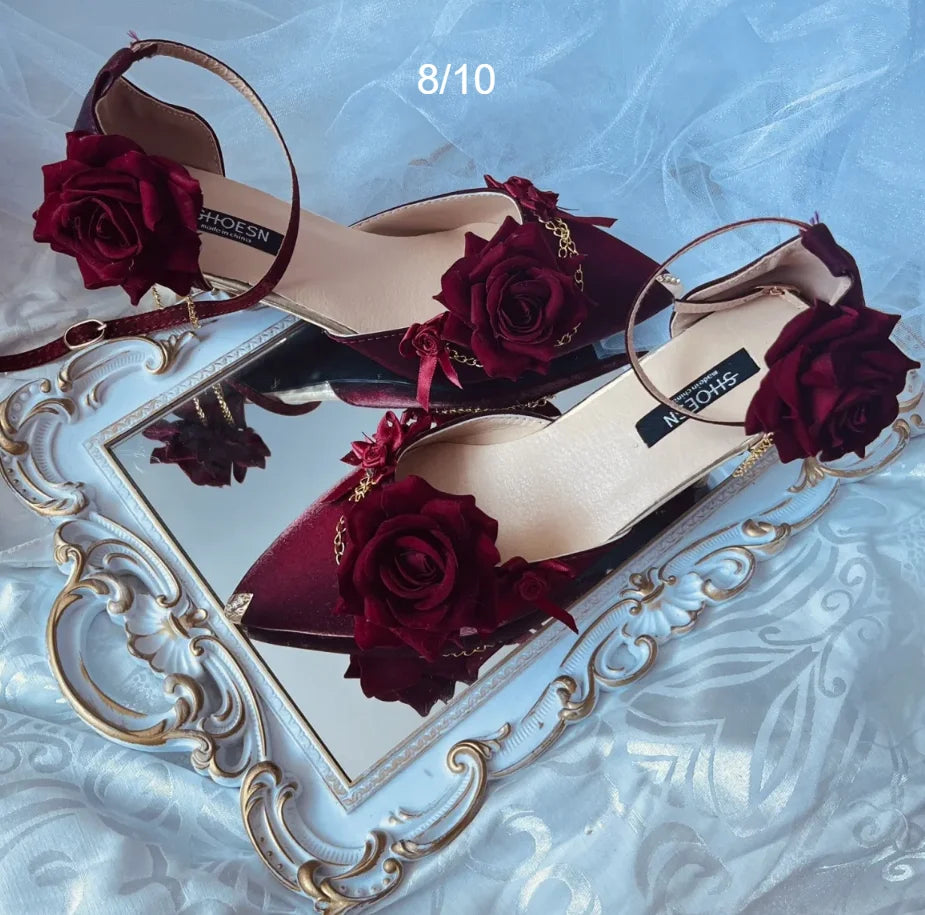 Black Red Gothi Wedding Shoe