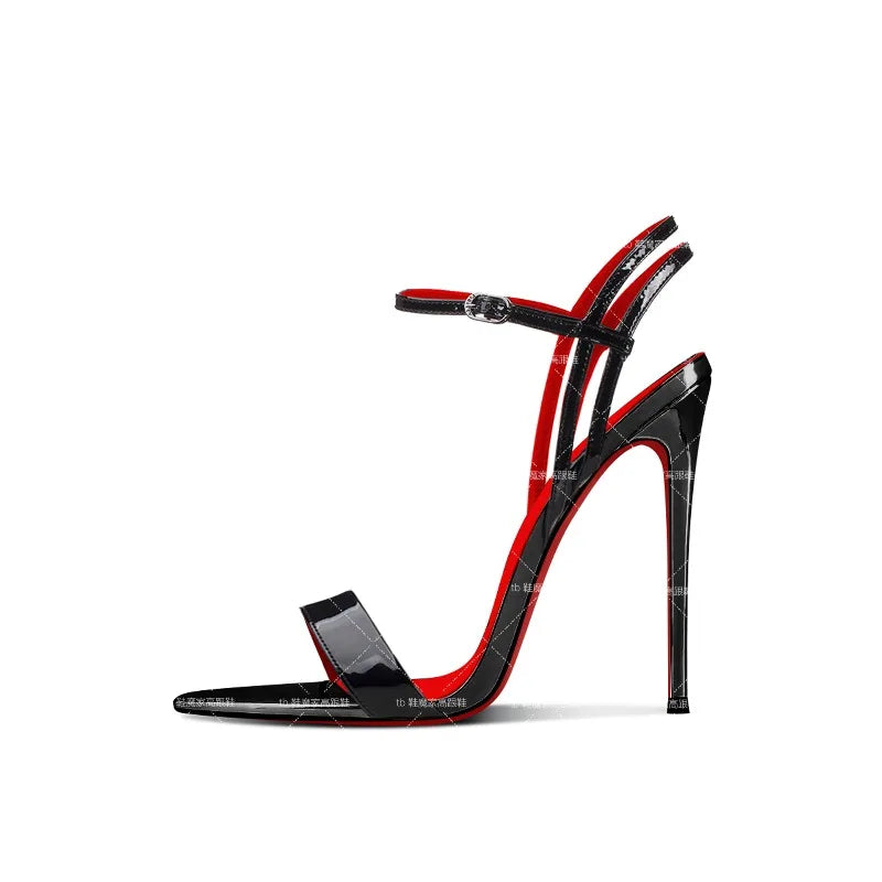 Red Bottom Strappy Stilleto Sandals