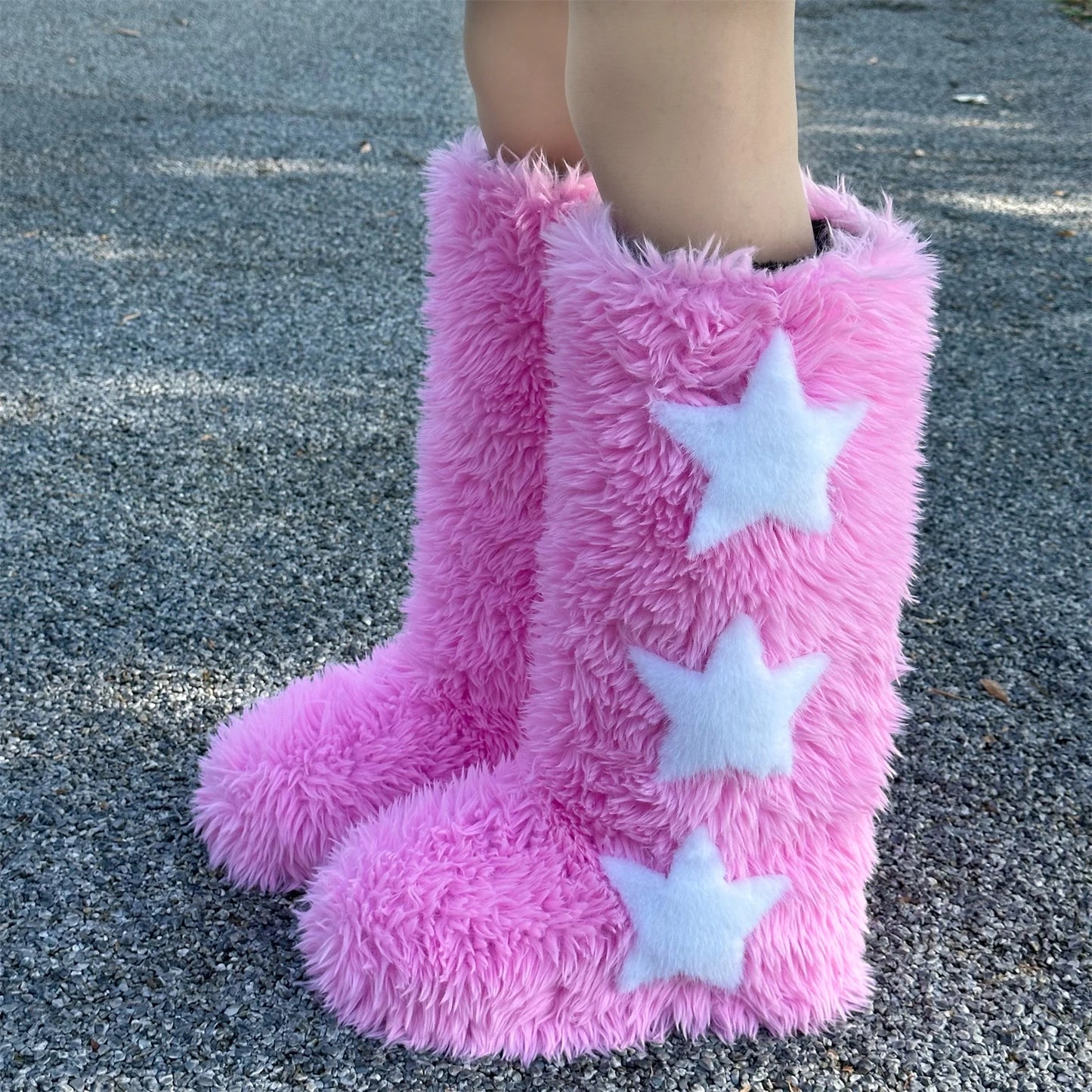 Star Furry Winter Boots