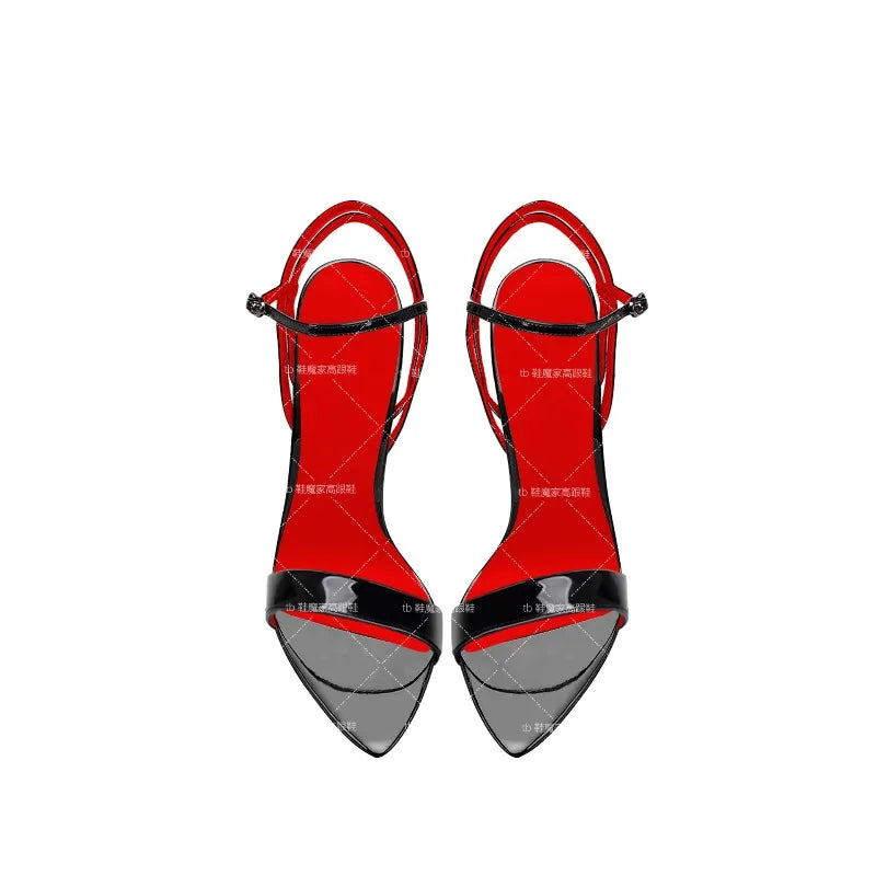 Red Bottom Strappy Stilleto Sandals