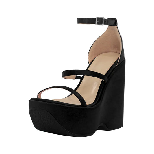 Strappy Unique Platform Wedge Heel Sandals