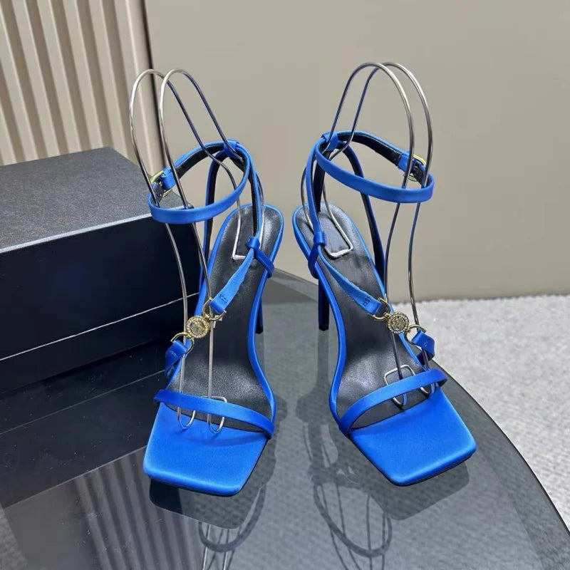 Crystal "Medusa 95" High Heel Sandals Inspired By Versace