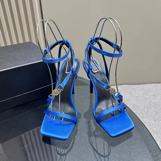 Crystal "Medusa 95" High Heel Sandals Inspired By Versace