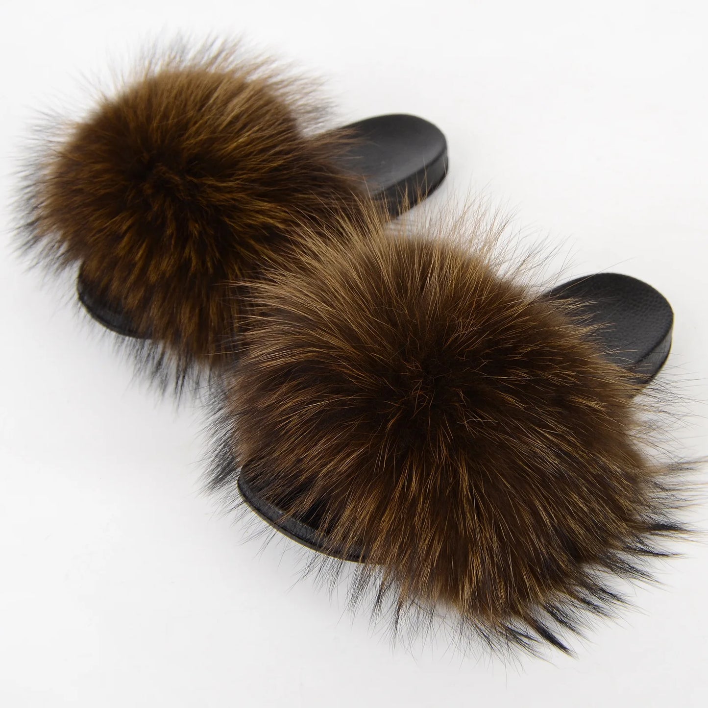 Assorted Multi-Colour Fur Slippers