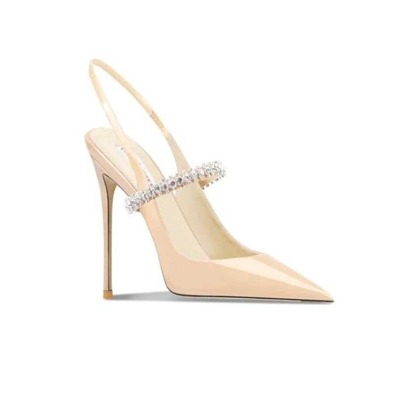 Rhinestone Strap High Heel Mules Inspired By Jimmy Choo