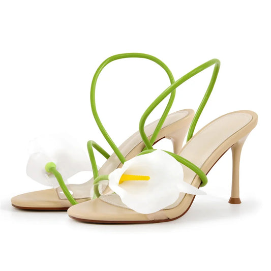 "Ria" Thin Strap Lily High Heel Sandals Inspired By Cult Gaia