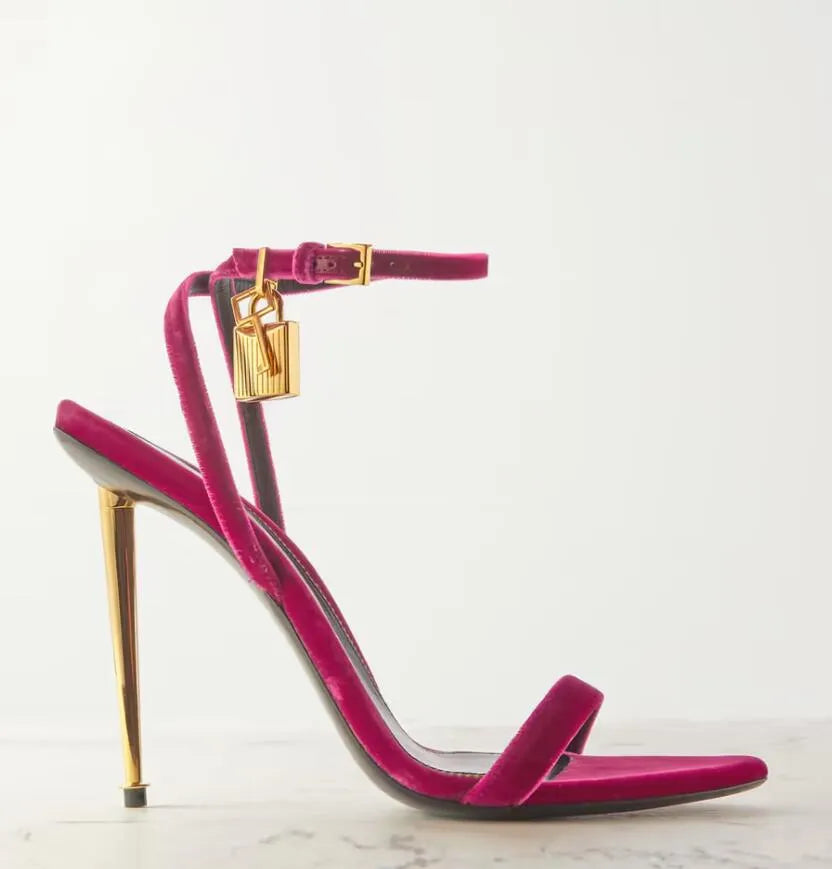 Padlock Detail High Heel Sandals Inspired By Tom Ford