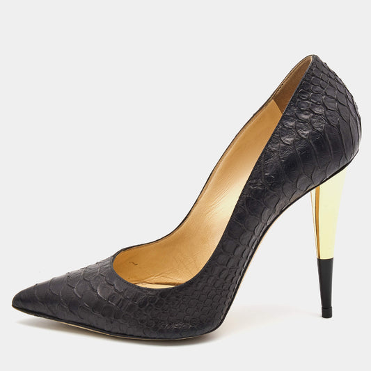 Python Gold High Heel Pumps Inspired By Giuseppe Zanotti