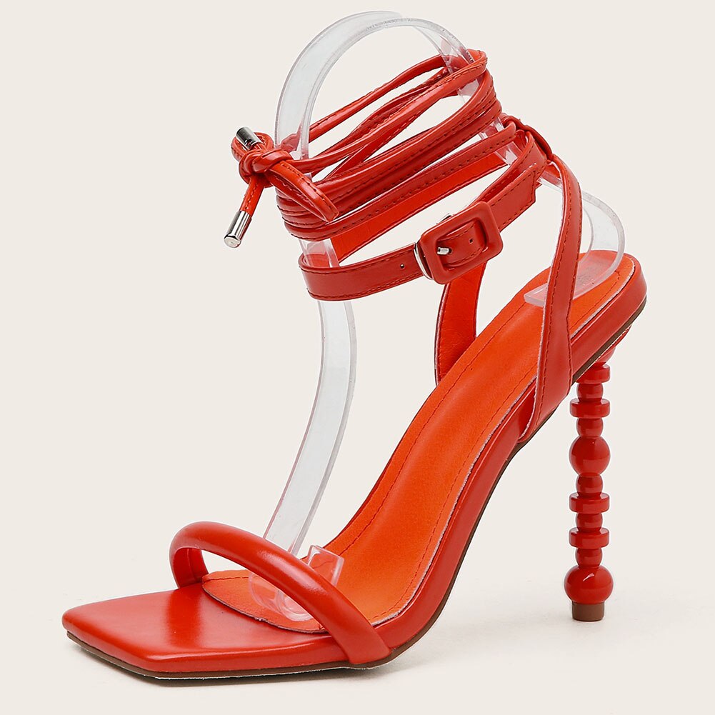 Ankle Buckle Strappy Sandals - Sansa Costa