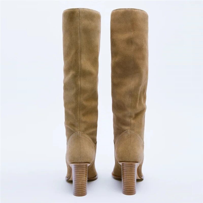  Leather Knee High Boots- Sansa Costa