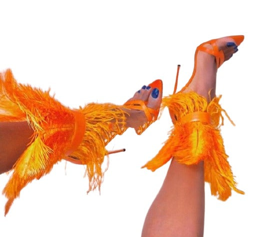  Carnival Mardi Gras Feather Sandals - Sansa Costa