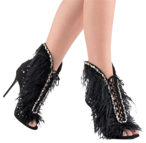  Luxury Zanotti Lovers Crystal Booties Sandals - Sansa Costa