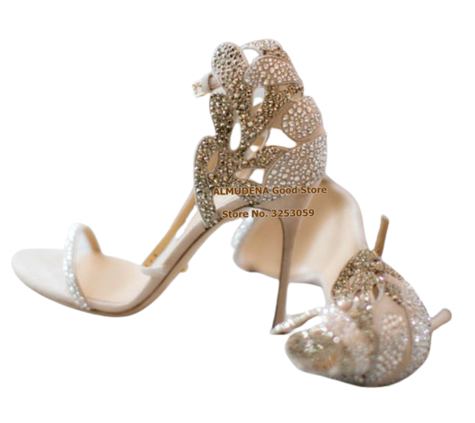 Champagne Wedding Sandals - Sansa Costa