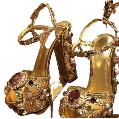Luxury Gold Metallic Sandals