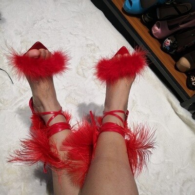  High Heel Fur Sandals - Sansa Costa