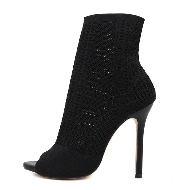 Fashion Sock Ankle Boots- Sansa Costa