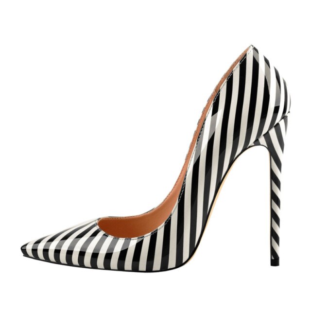  Zebra Stripe High Heel Basic Pumps - Sansa Costa