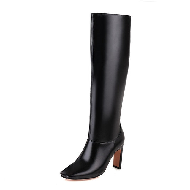 Knee Length High Heel Boots- Sansa Costa