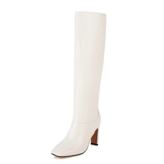 Knee Length High Heel Boots- Sansa Costa