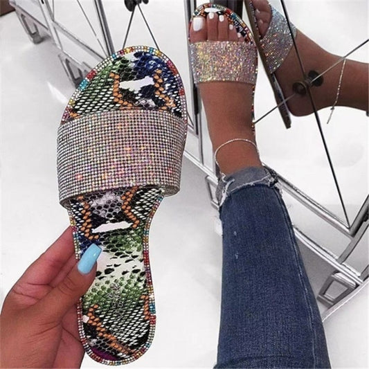 Rhinestone  Wild Beach Sandals- Sansa Costa