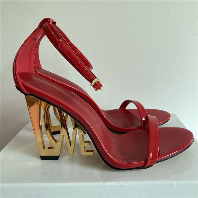 "Birkenstocks" Letter-Love Heel Gladiator Sandals - Sansa Costa