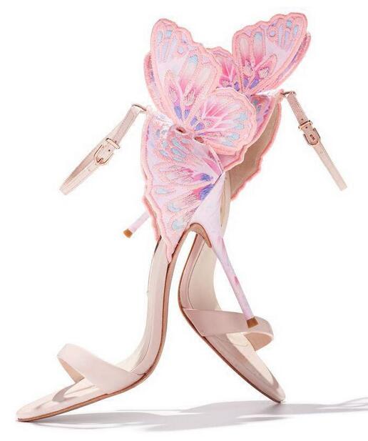 Buy Gold Cut-out Essie Butterfly Cut Out Heels by Shradha Hedau Footwear  Couture Online at Aza Fashions.