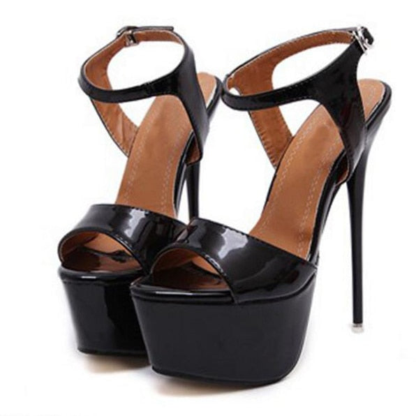 Ankle Strap Heels Sandals - Sansa Costa