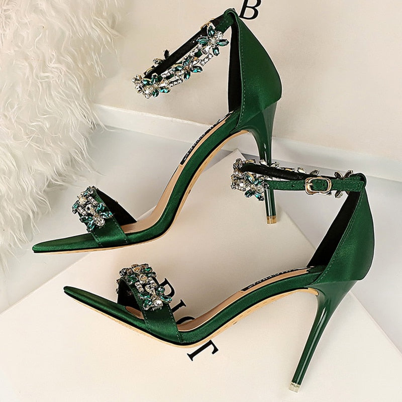 Bejeweled Bridal Sandals – Sansa Costa