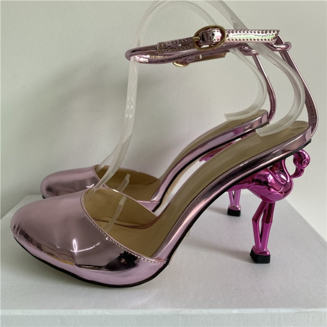 Unique Flamingo Strange High Heel Sandals- Sansa Costa