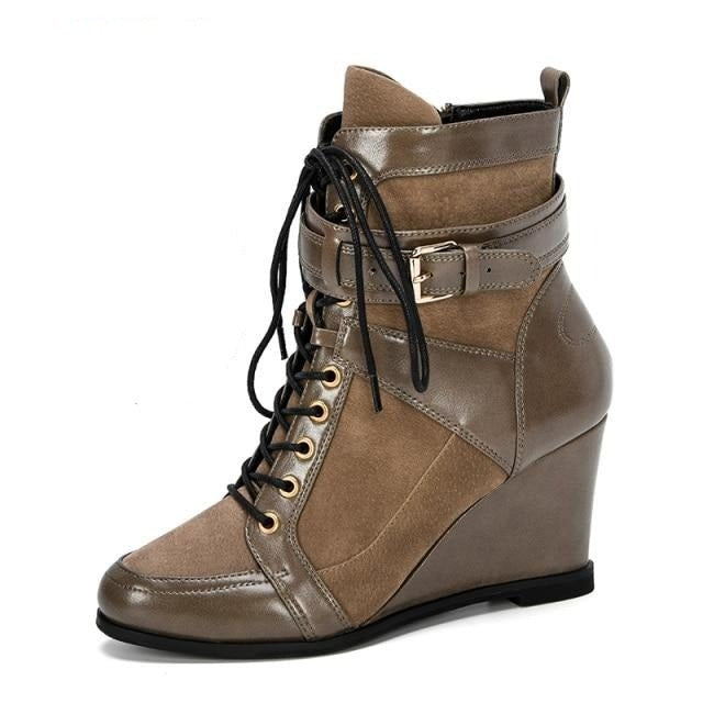 Wedge Heel Ankle Boots - Sansa Costa