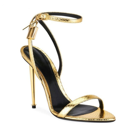  Metal Decoration High Heel Sandals - Sansa Costa