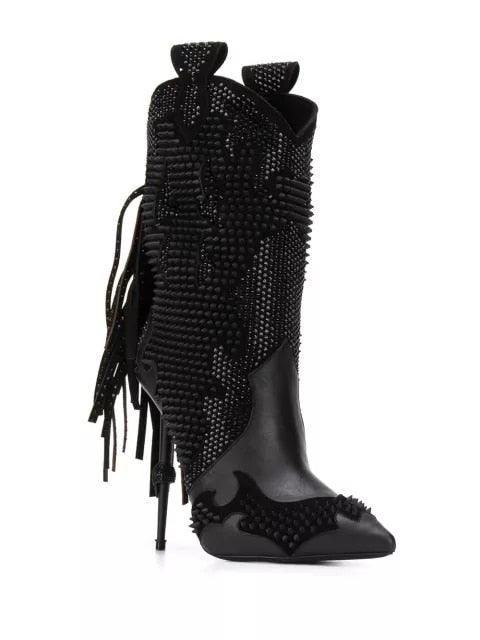 Runway Natural Leather Boots- Sansa Costa