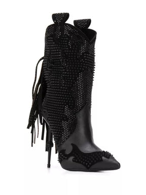 Philipp Plein Inspired Stiletto Boots – Sansa Costa
