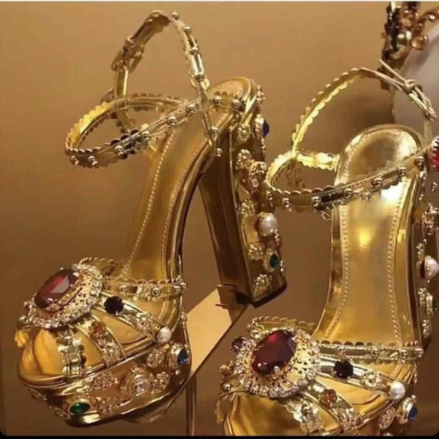 Luxury Gold Metallic Sandals