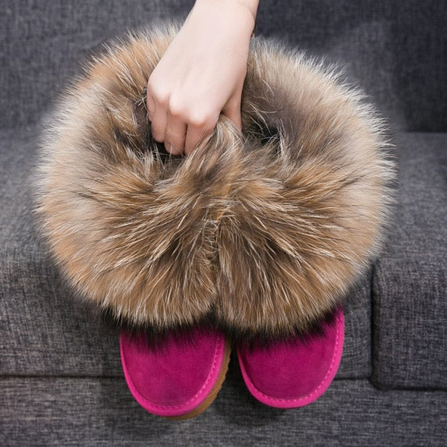 Fur Design Ankle Boots - Sansa Costa