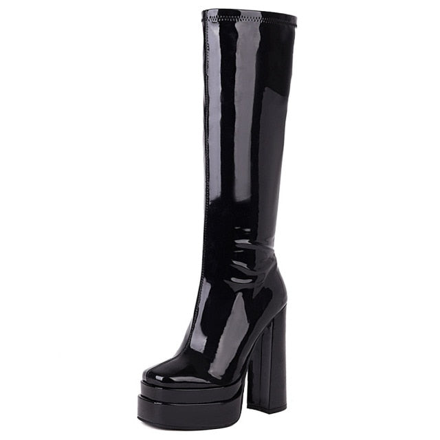  Knee High Platform Heel Boots - Sansa Costa