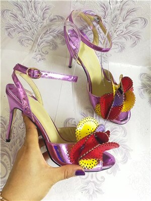  Ruffle Flower Sandals- Sansa Costa