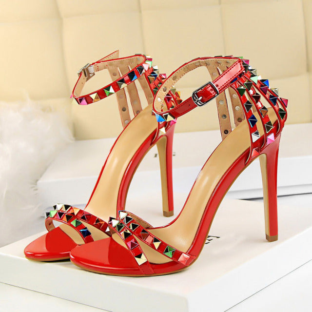 Ladies High Heel Shoes 12cm | Black High Heels Spikes | High Heel Shoes  Spikes - Women - Aliexpress